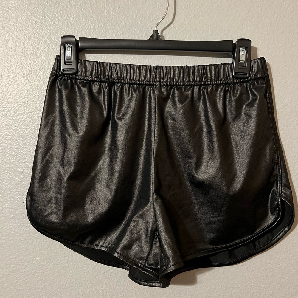 Spandex/Pleather Shorts